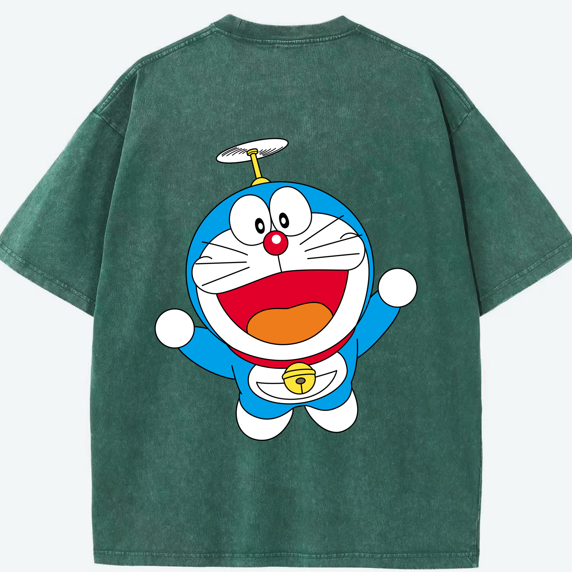 （画像用） ドラえもん Doraemon 綿100% ヴィンテージ風 半袖Tシャツ（背面プリント）